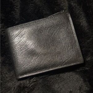 Amity Classic Black goatskin Leather Wallet